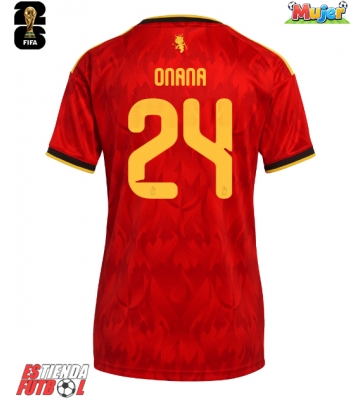 Bélgica Amadou Onana #24 Primera Equipación Mujer Mundial 2026 Manga Corta